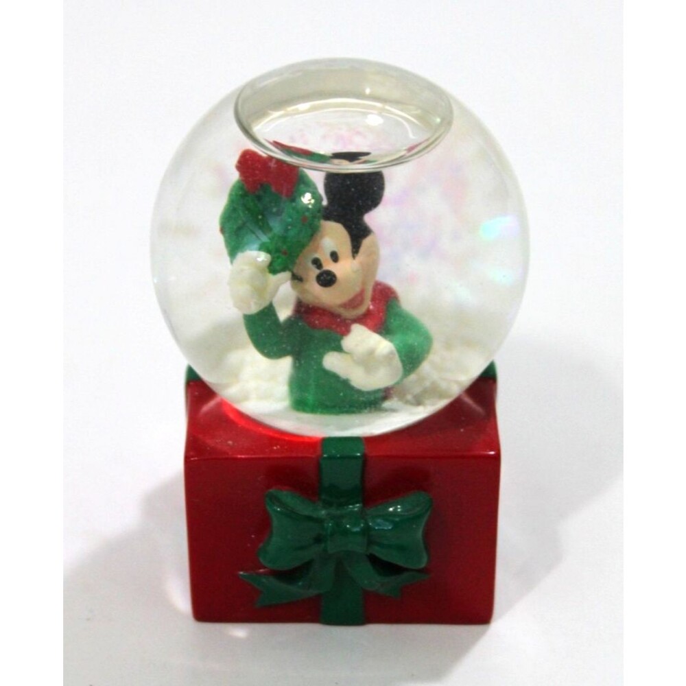 Disney Mickey Mouse Santa Snow Globe 2001 JC Penny Vintage Christmas Holiday 2"